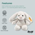 Steiff Hoppie Hase 18 cm hellgrau, Plüschtier Hase mit Schlappohren, Soft Cuddly Friends, flauschiges Stofftier zum – Bild 3