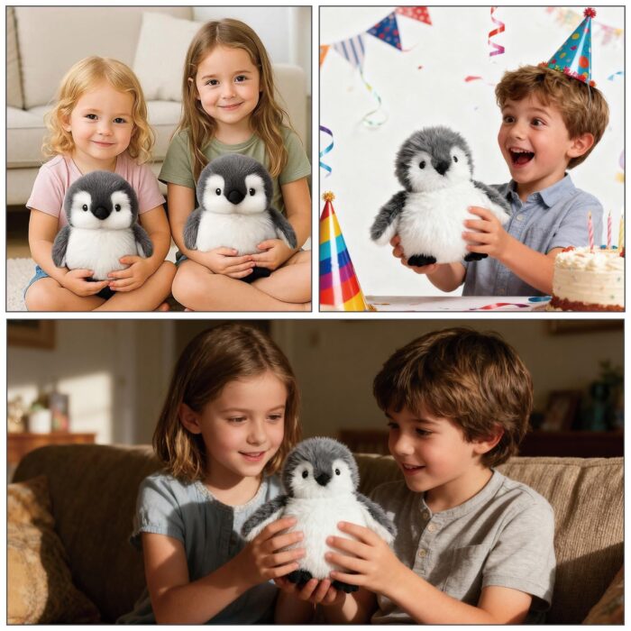 JcvPot Pinguin Kuscheltier, Weiches Stofftier Für Kinder Und Babys, Kuscheltier Pinguin Plüschtier  Plüschtier – Bild 3