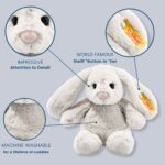 Steiff Hoppie Hase 18 cm hellgrau, Plüschtier Hase mit Schlappohren, Soft Cuddly Friends, flauschiges Stofftier zum – Bild 4